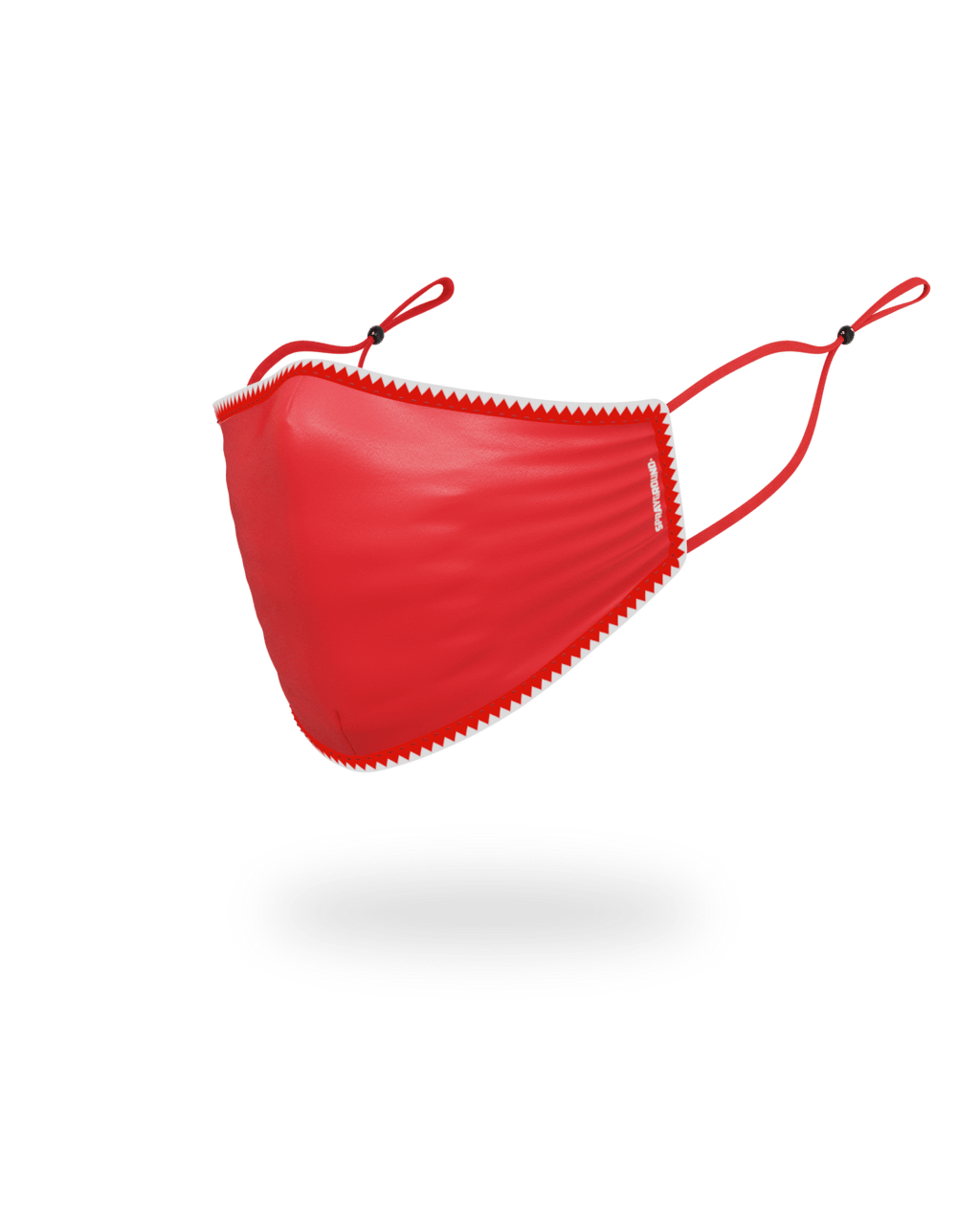 ADULT VERTICAL SHARK (RED) FORM-FITTING FACE MASK