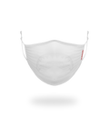 ADULT WHITE ON WHITE SHARK FORM-FITTING FACE MASK