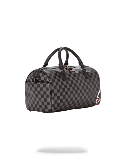 GREY CHECKERED SHARKS IN PARIS MINI DUFFLE