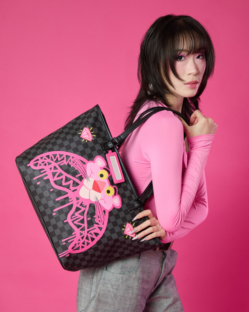 PINK PANTHER DIAMOND SHARK TOTE