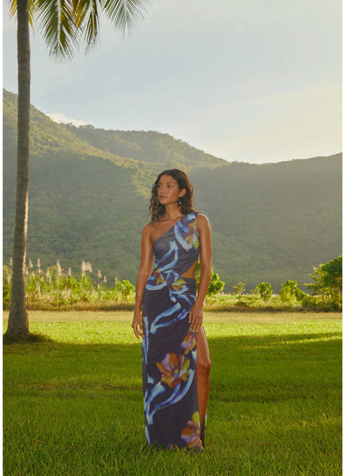 Zanzibar Maxi Dress - Dark Floral