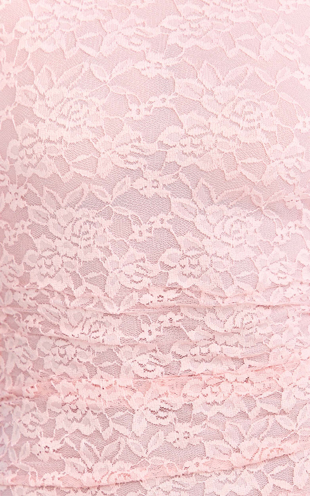 Kyra Mini Dress - Long Flare Sleeve High Neck Lace Dress in Light Pink