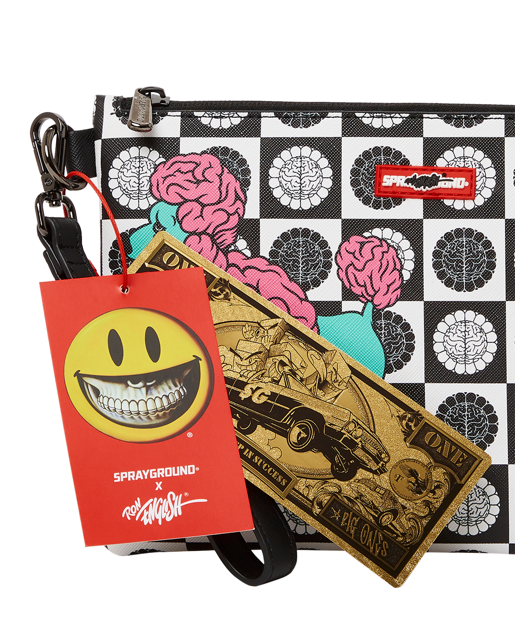 POODLE CHECK RON ENGLISH COLLAB POUCHETTE