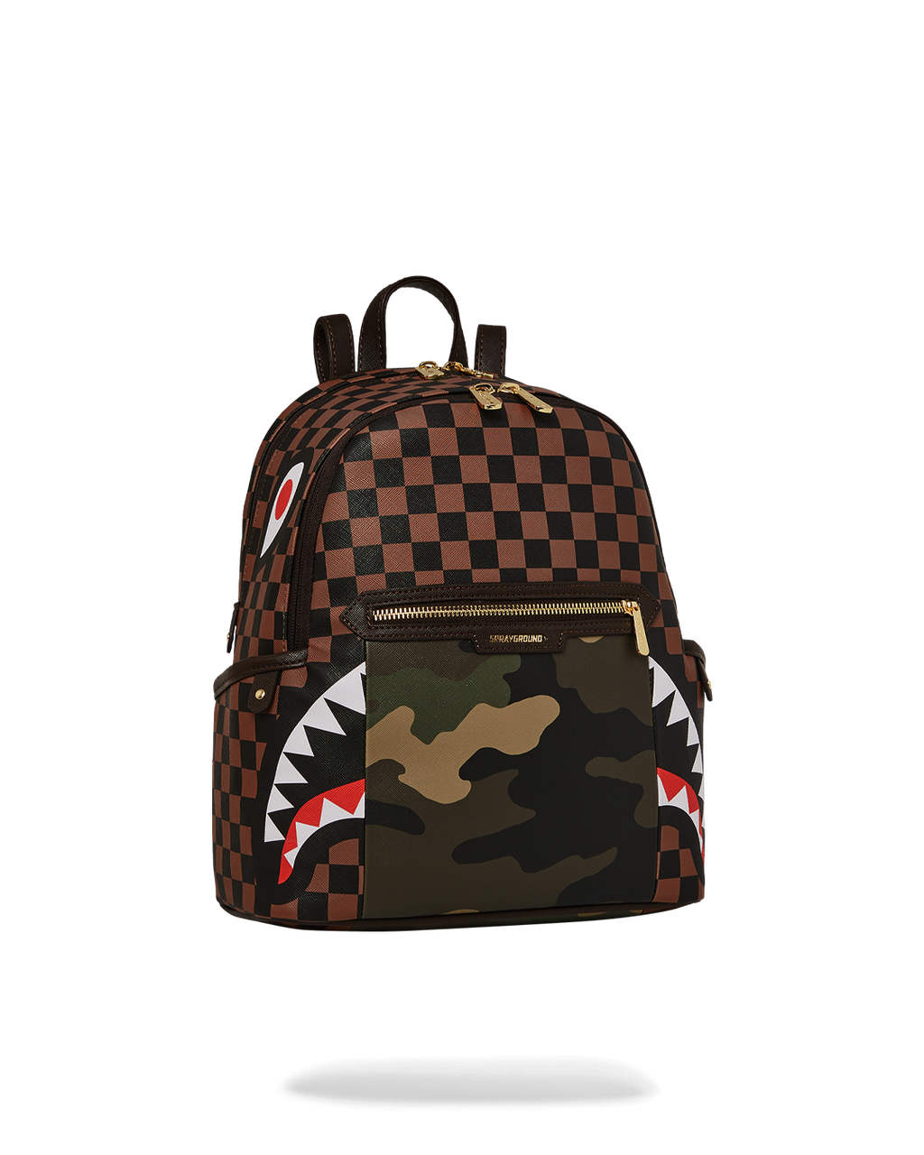 EXTERIOR GOLD ZIP POCKET SHARKS IN PARIS SAVAGE BACKPACK