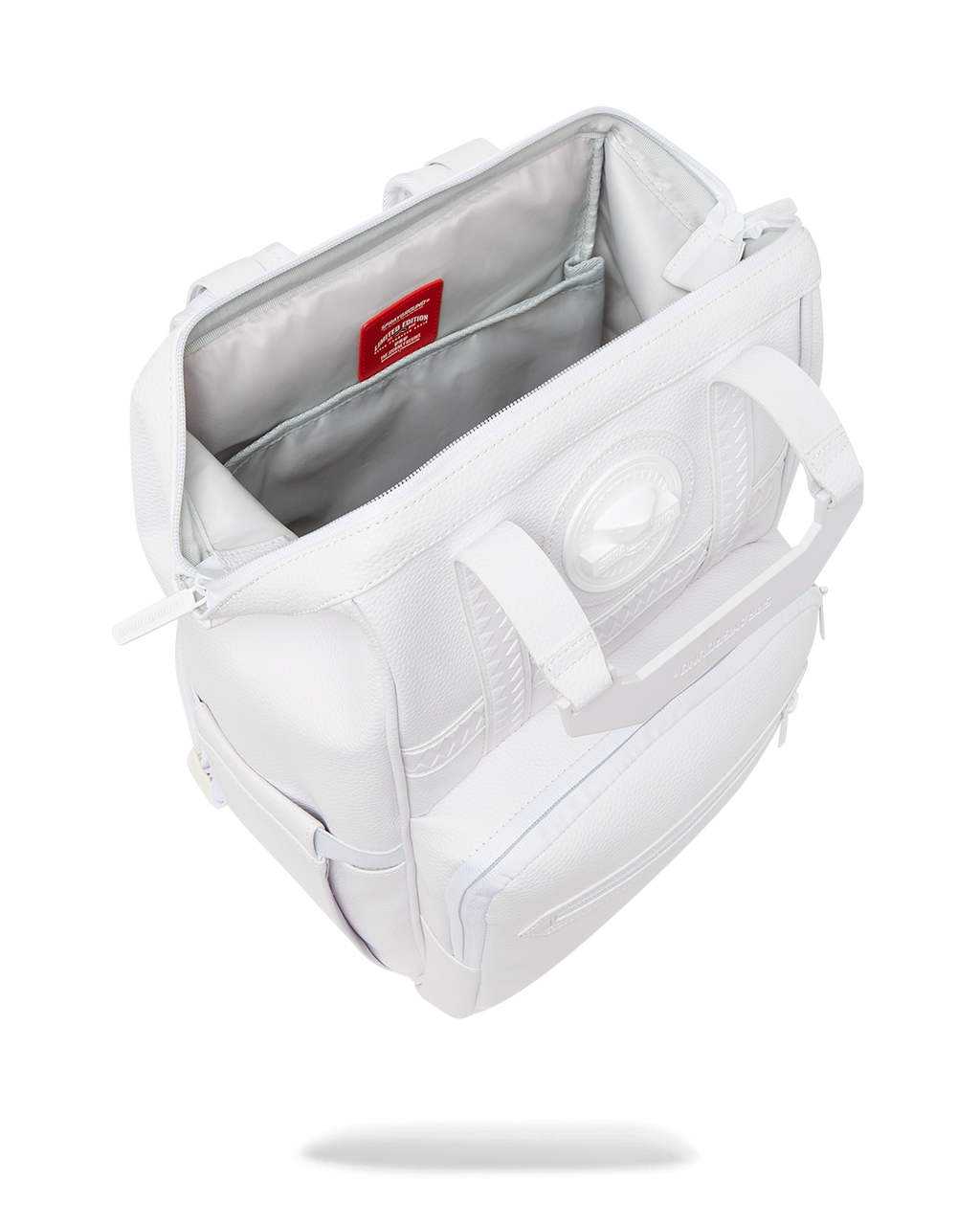 HEAVY METAL SHARK WHITE OUT BIZ TOP OPENER BACKPACK
