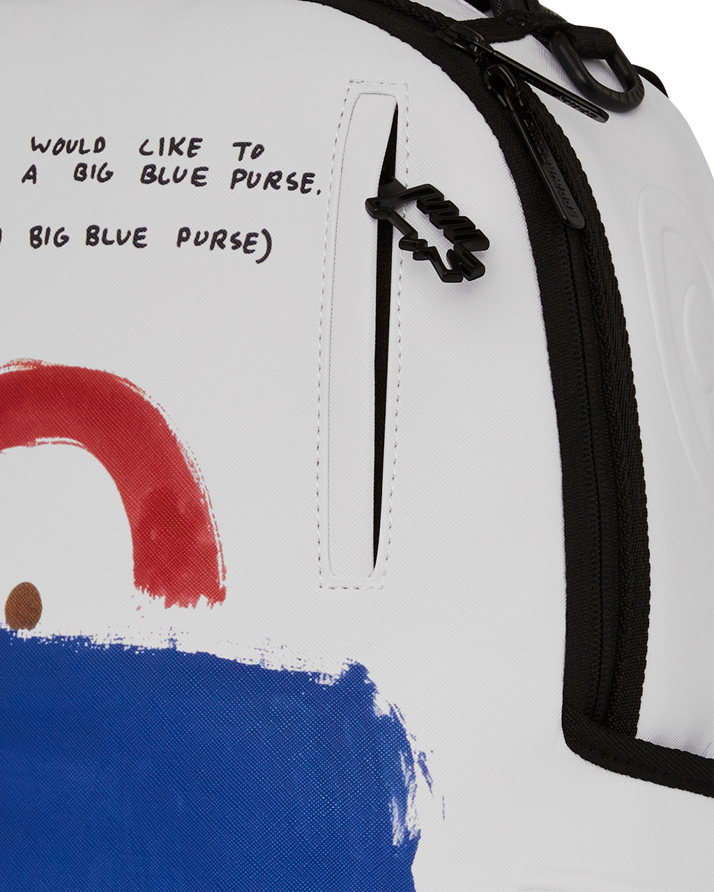 KEITH HARING BIG BLUE PURSE ART BACKPACK