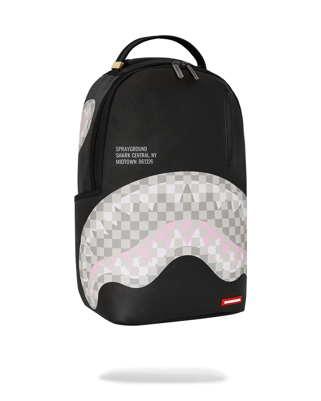 SHARK CENTRAL CREAM BLACK CHECK BACKPACK
