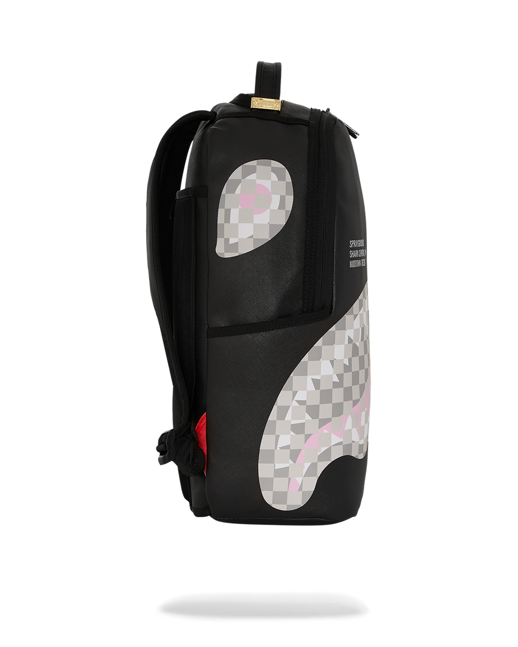 SHARK CENTRAL CREAM BLACK CHECK BACKPACK