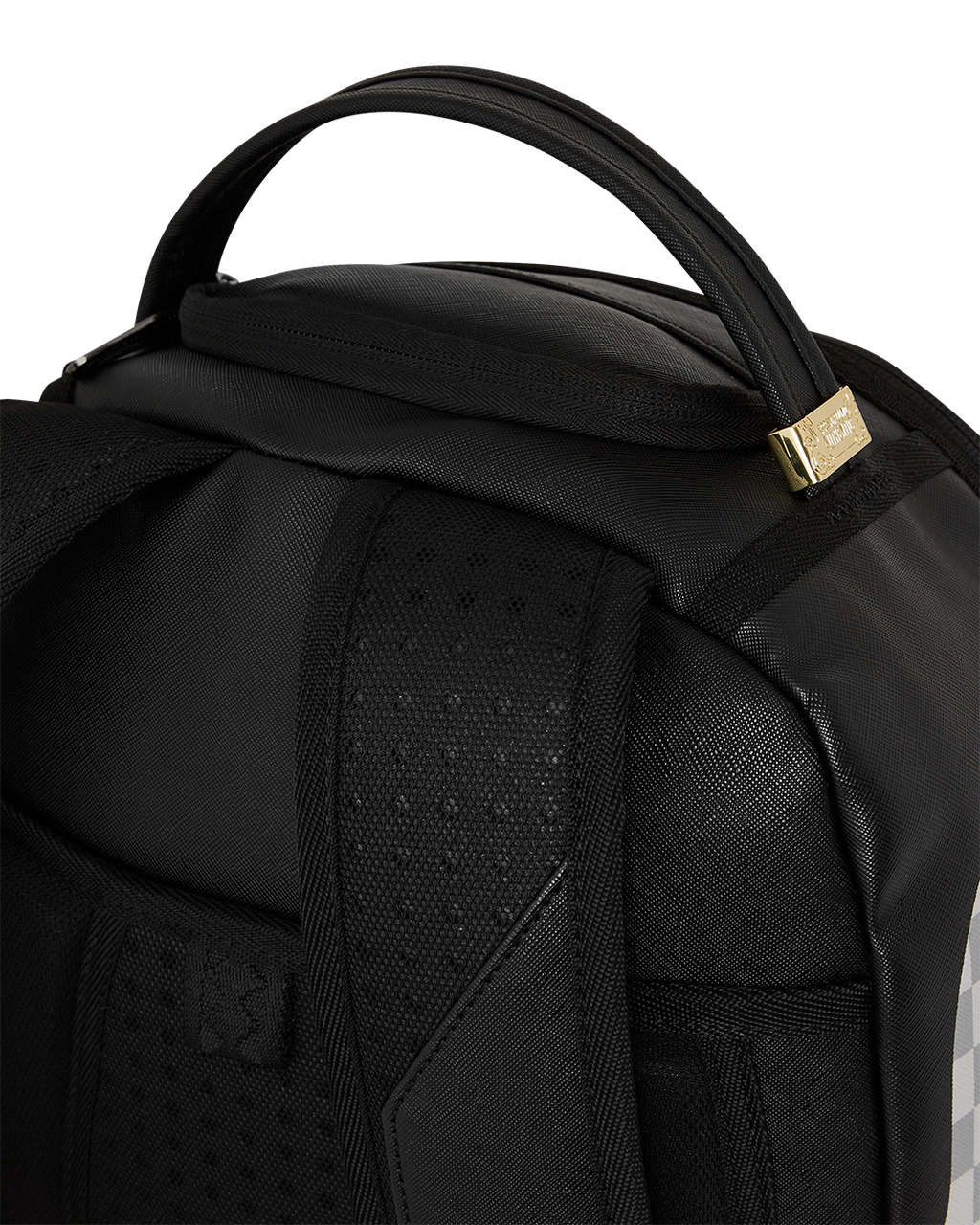 SHARK CENTRAL CREAM BLACK CHECK BACKPACK