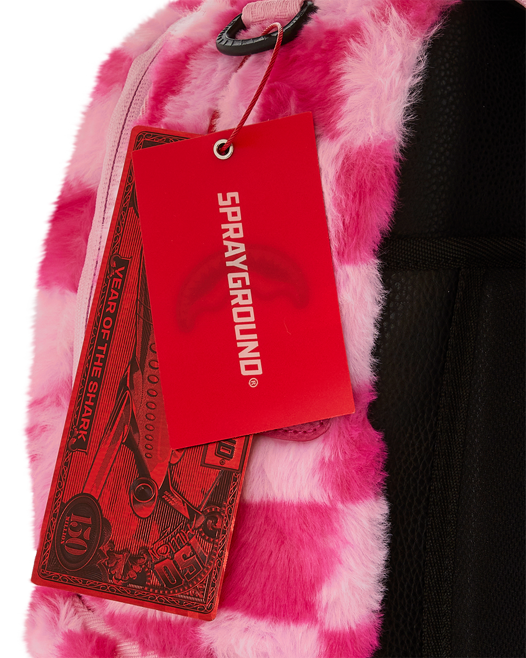 FURZILLA SHARK (PINK CHECK) BACKPACK