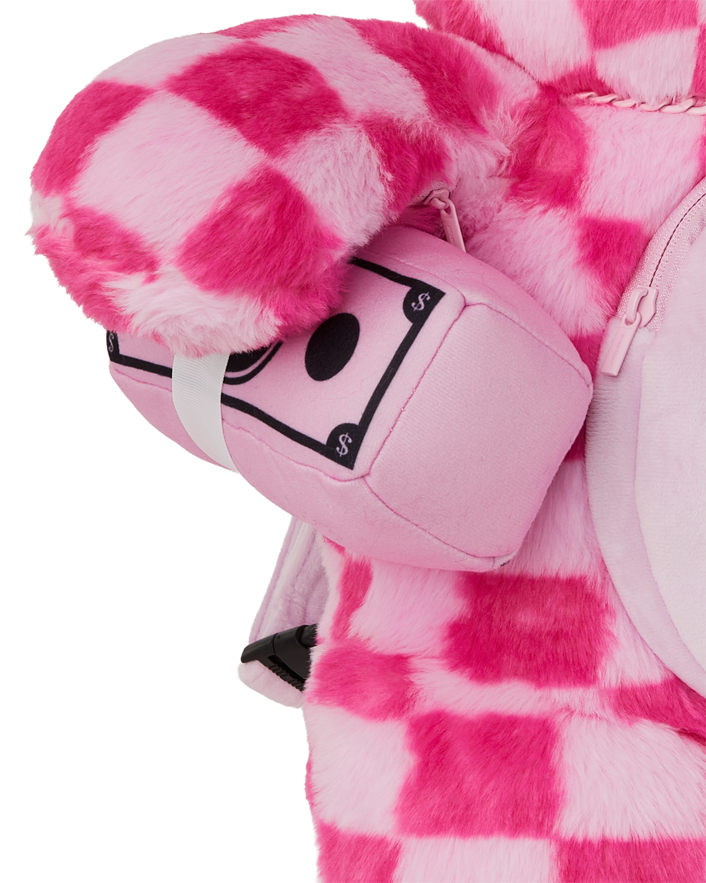 FURZILLA SHARK (PINK CHECK) MONEYBEAR BACKPACK