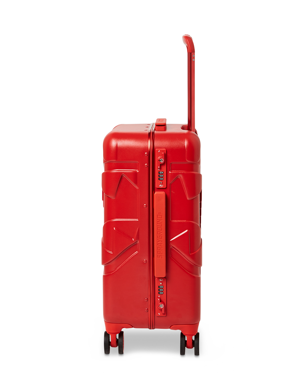 MOLDED SHARKITECTURE RED HARDSHELL CARRY-ON LUGGAGE