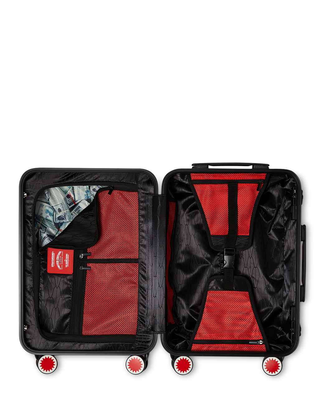 MOLDED SHARKITECTURE BLACK HARDSHELL CARRY-ON LUGGAGE