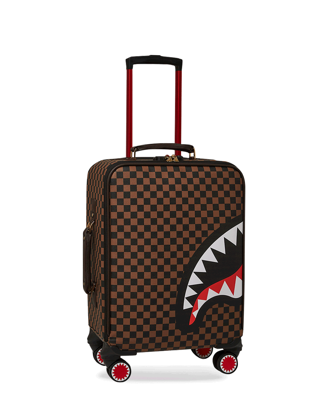 EXTERIOR GOLD ZIP POCKET SHARKS IN PARIS JETSETTER CARRY-ON LUGGAGE
