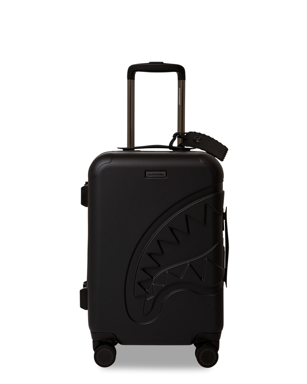 REALITY CHECK SHARKITECTURE CARRY-ON JETBLACK LUGGAGE (GUNMETAL HARDWARE)
