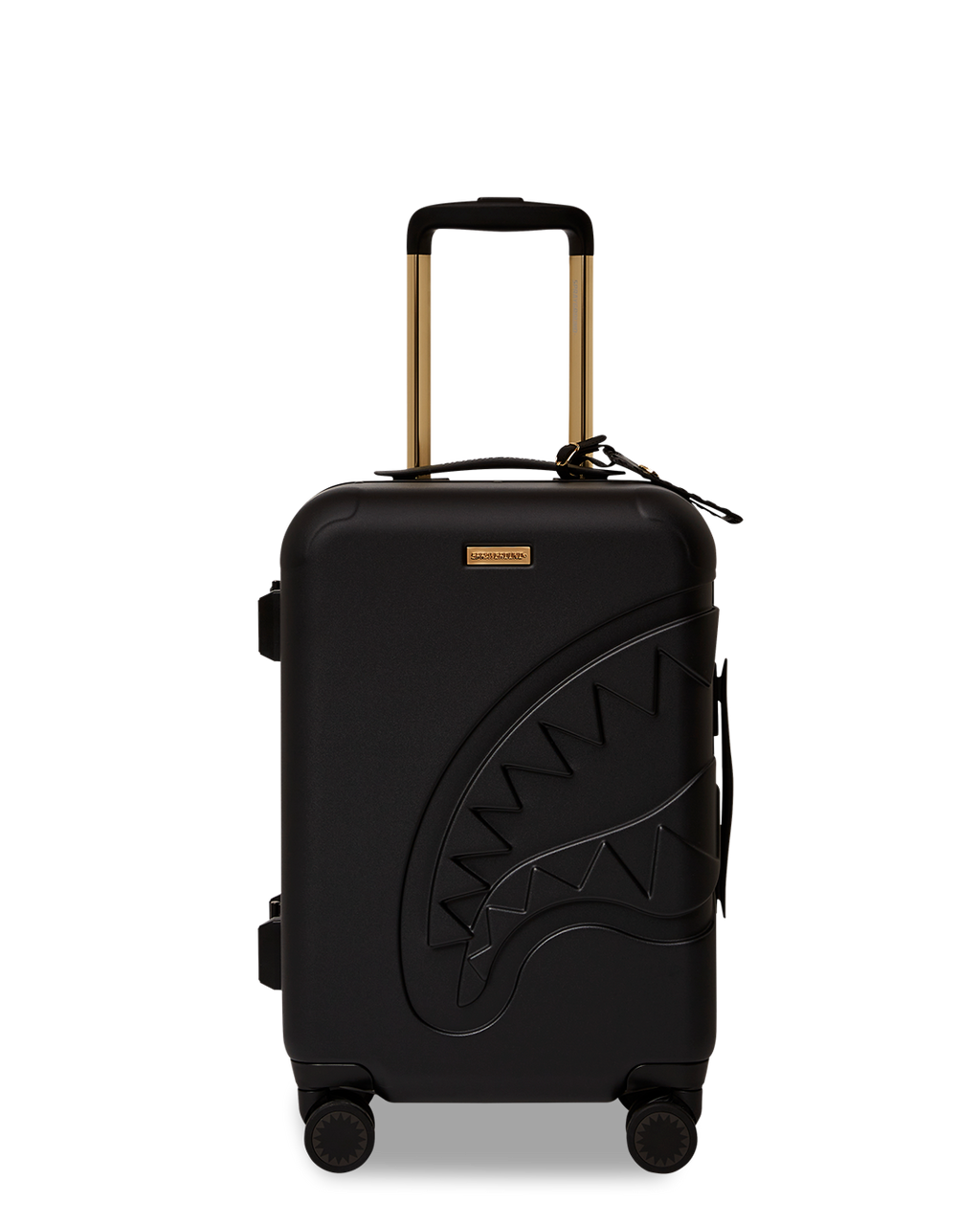 REALITY CHECK SHARKITECTURE CARRY-ON JETBLACK LUGGAGE (GOLD HARDWARE)