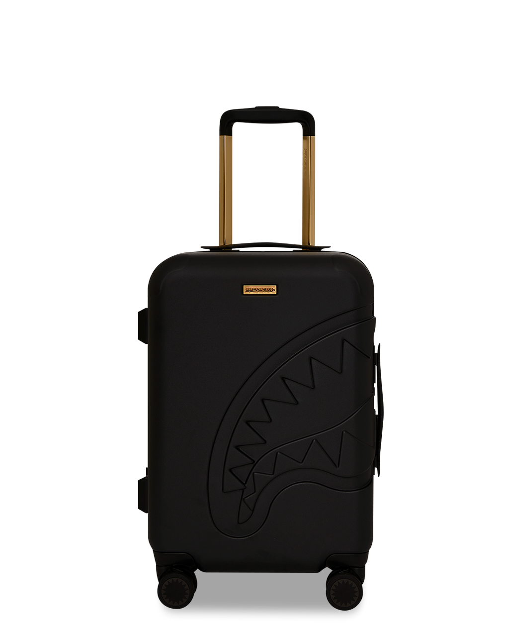 REALITY CHECK SHARKITECTURE CARRY-ON JETBLACK LUGGAGE (GOLD HARDWARE)