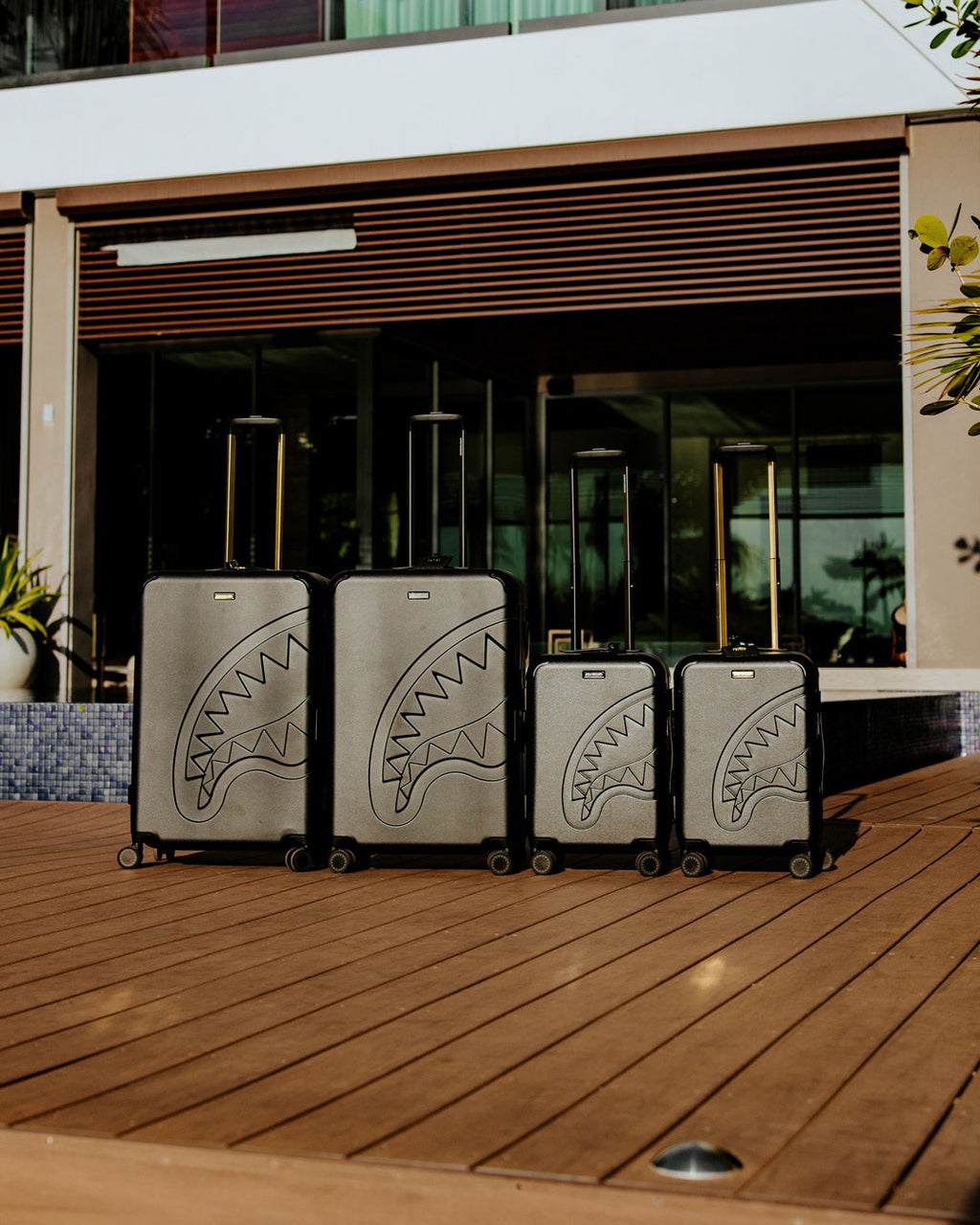 REALITY CHECK SHARKITECTURE FULL-SIZE JETBLACK LUGGAGE (GOLD HARDWARE)