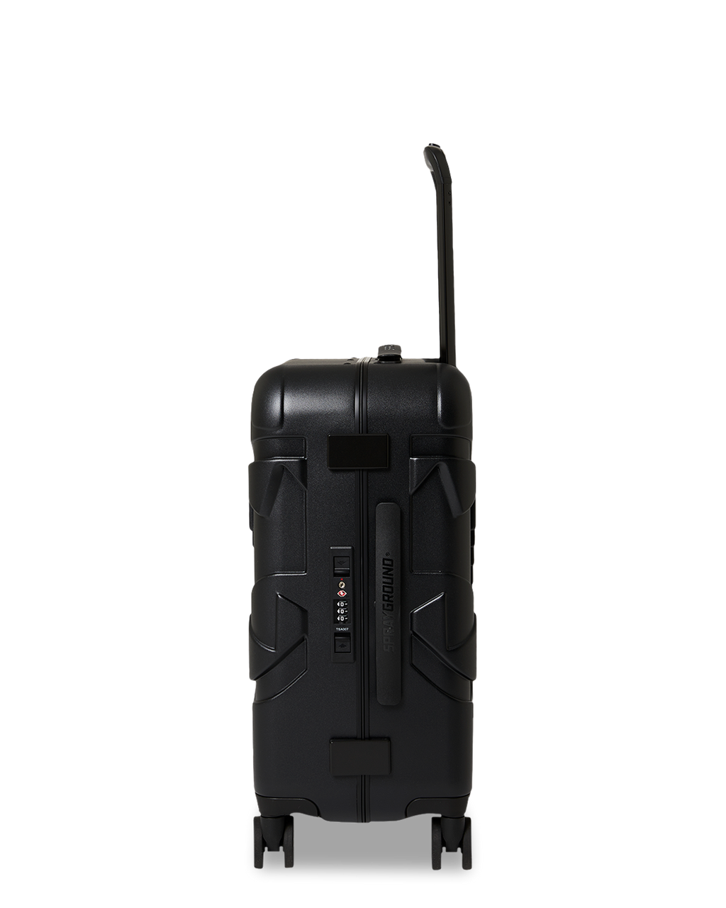 THE JOURNEY BEGINS SHARKITECTURE CARRY-ON LUGGAGE BLACK WITH EXTRA STICKERS