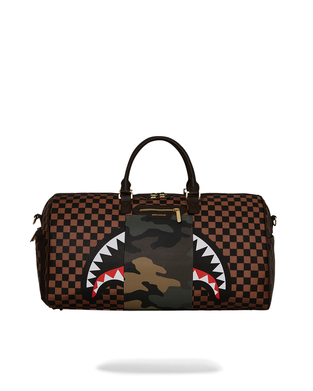 EXTERIOR GOLD ZIP POCKET SHARKS IN PARIS DUFFLE