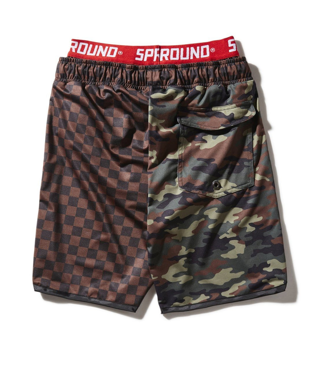 KIDS CHECKS & CAMO SWIM TRUNKS