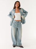 Maxwell Baggy Denim Jeans - Washed Blue