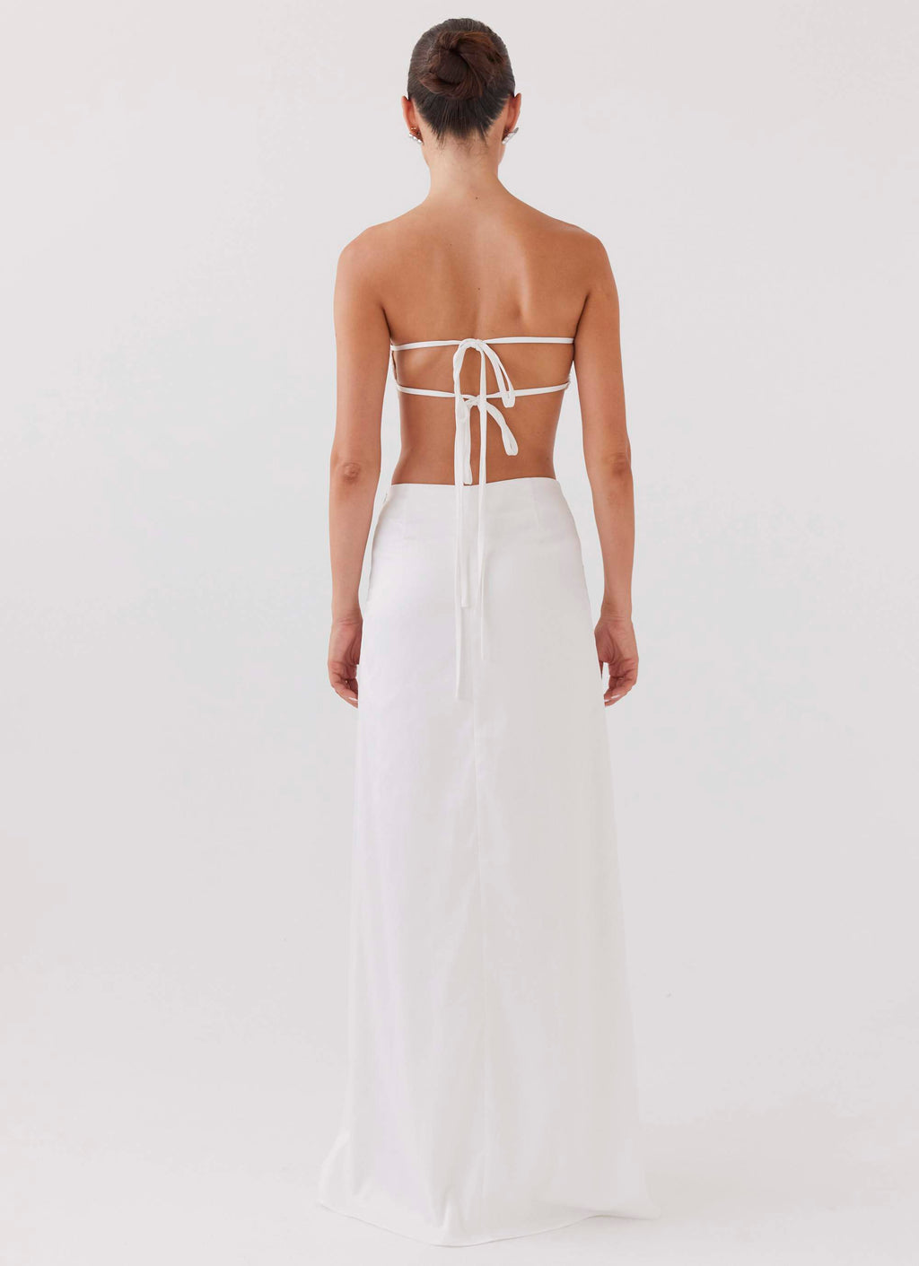 Crescent Light Twist Maxi Skirt - Ivory