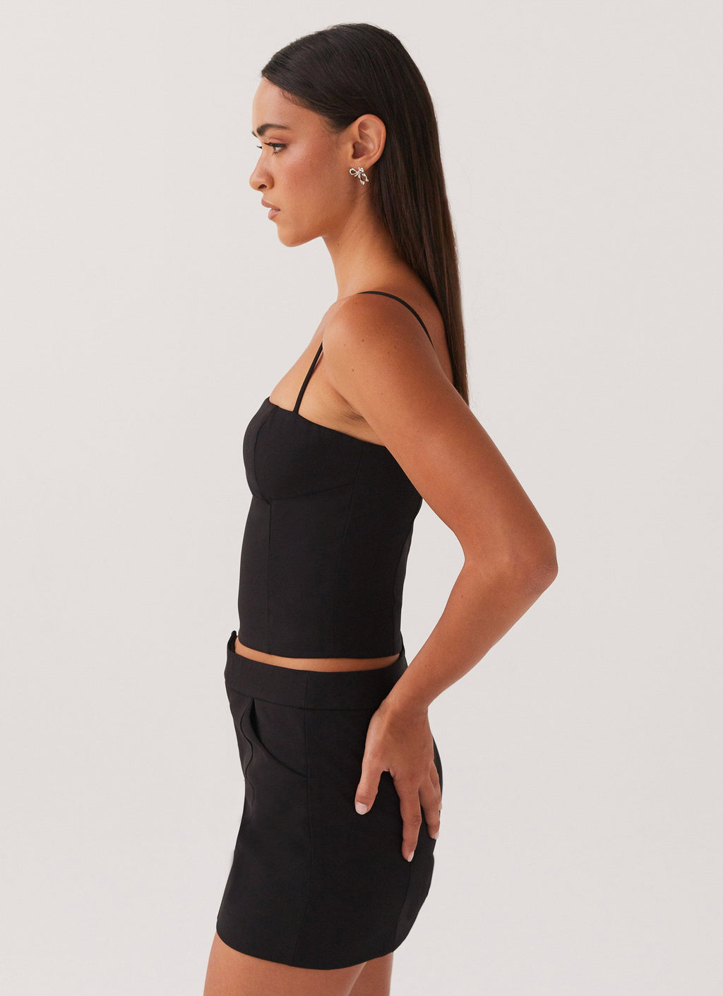 Eliana Suit Mini Skirt - Black