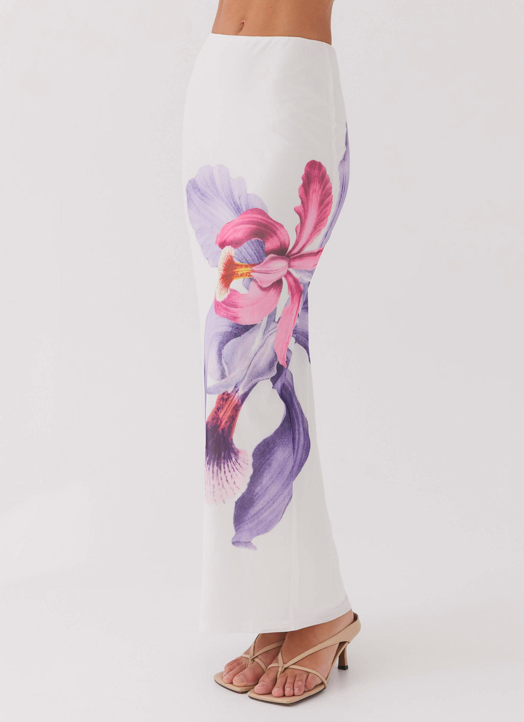 Waiting For Dawn Mesh Maxi Skirt - White