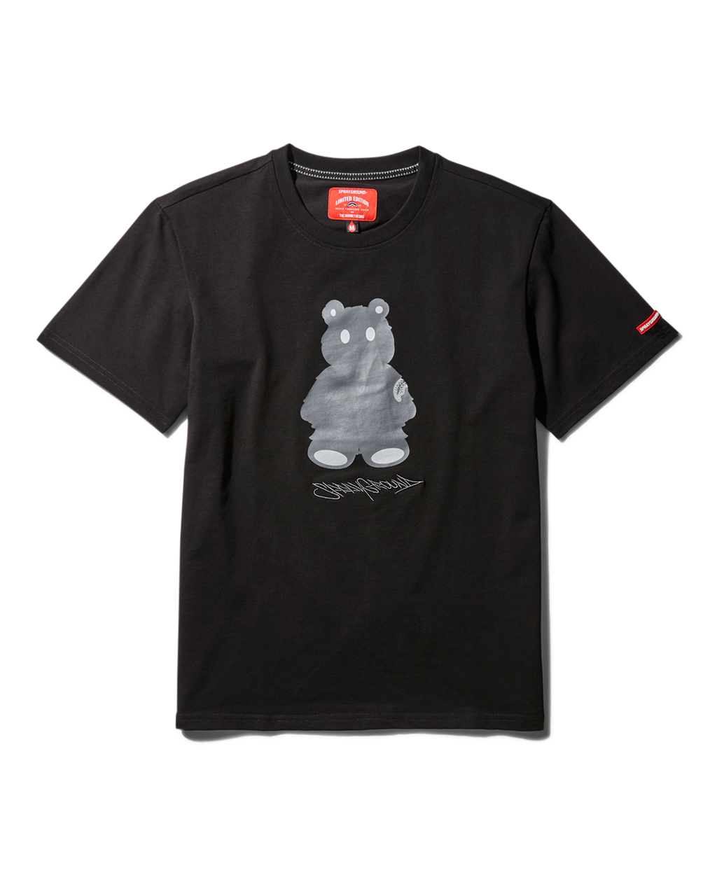 SHORT SLEEVE GRAPHIC MONEY BEAR T-SHIRT (BLACK)