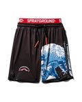 KIDS JAPAN WAVE SWIM TRUNKS (BLACK)