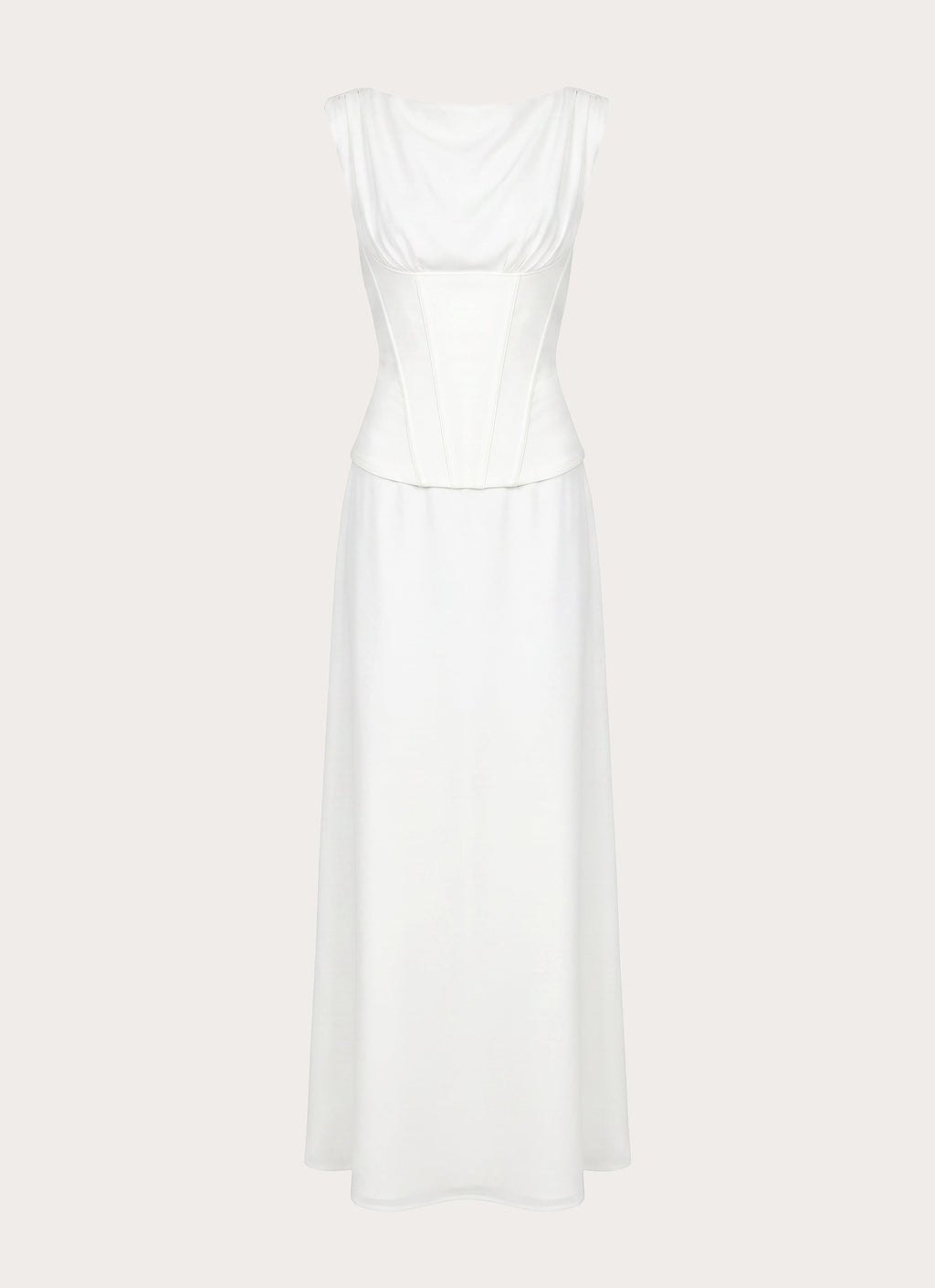 Winello Corset Maxi Dress - Off White