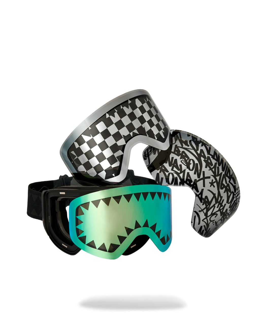 THE STREET MOUNTAIN SKI GOGGLES (INTERCHANGEABLE 3 LENSES)