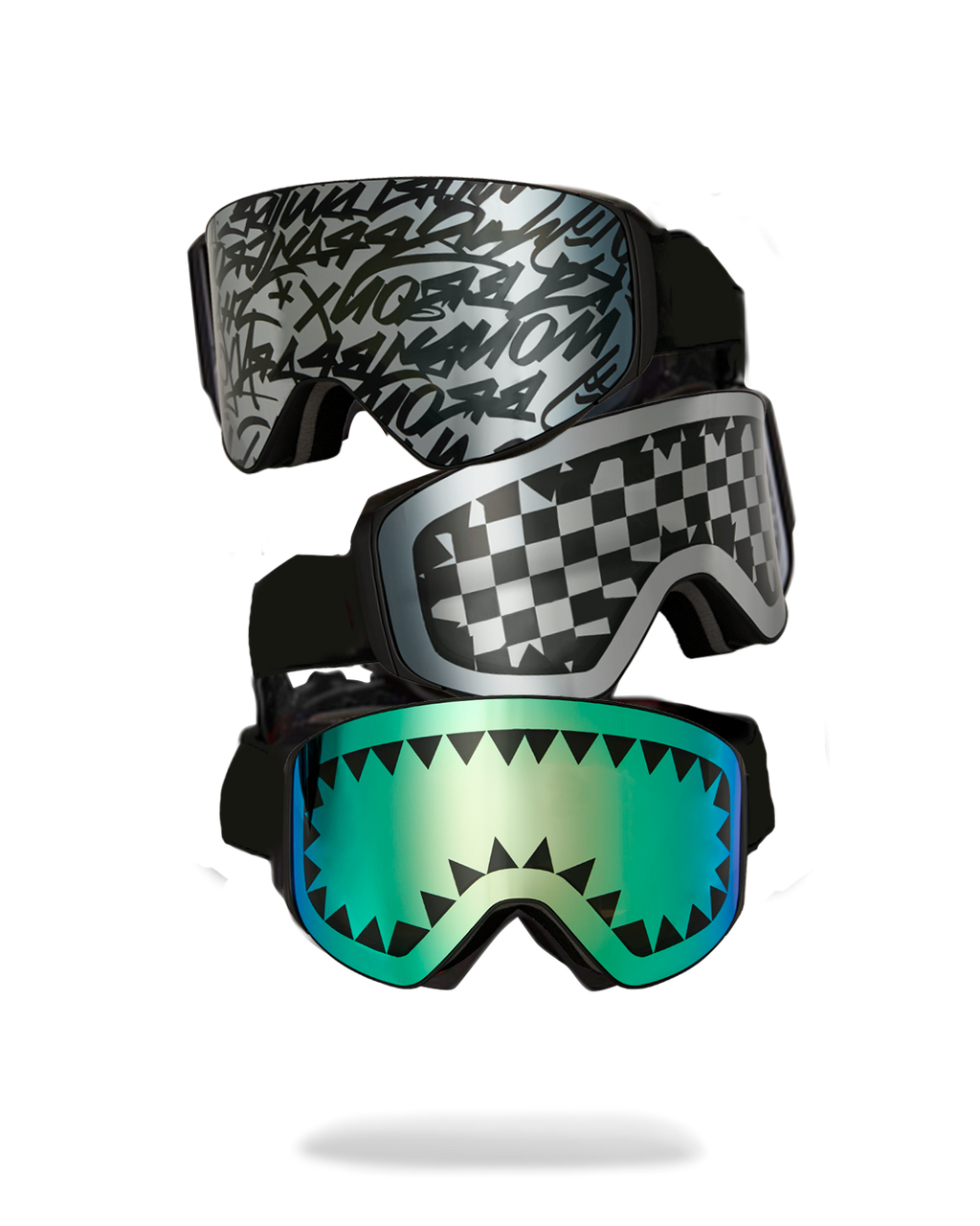 THE STREET MOUNTAIN SKI GOGGLES (INTERCHANGEABLE 3 LENSES)
