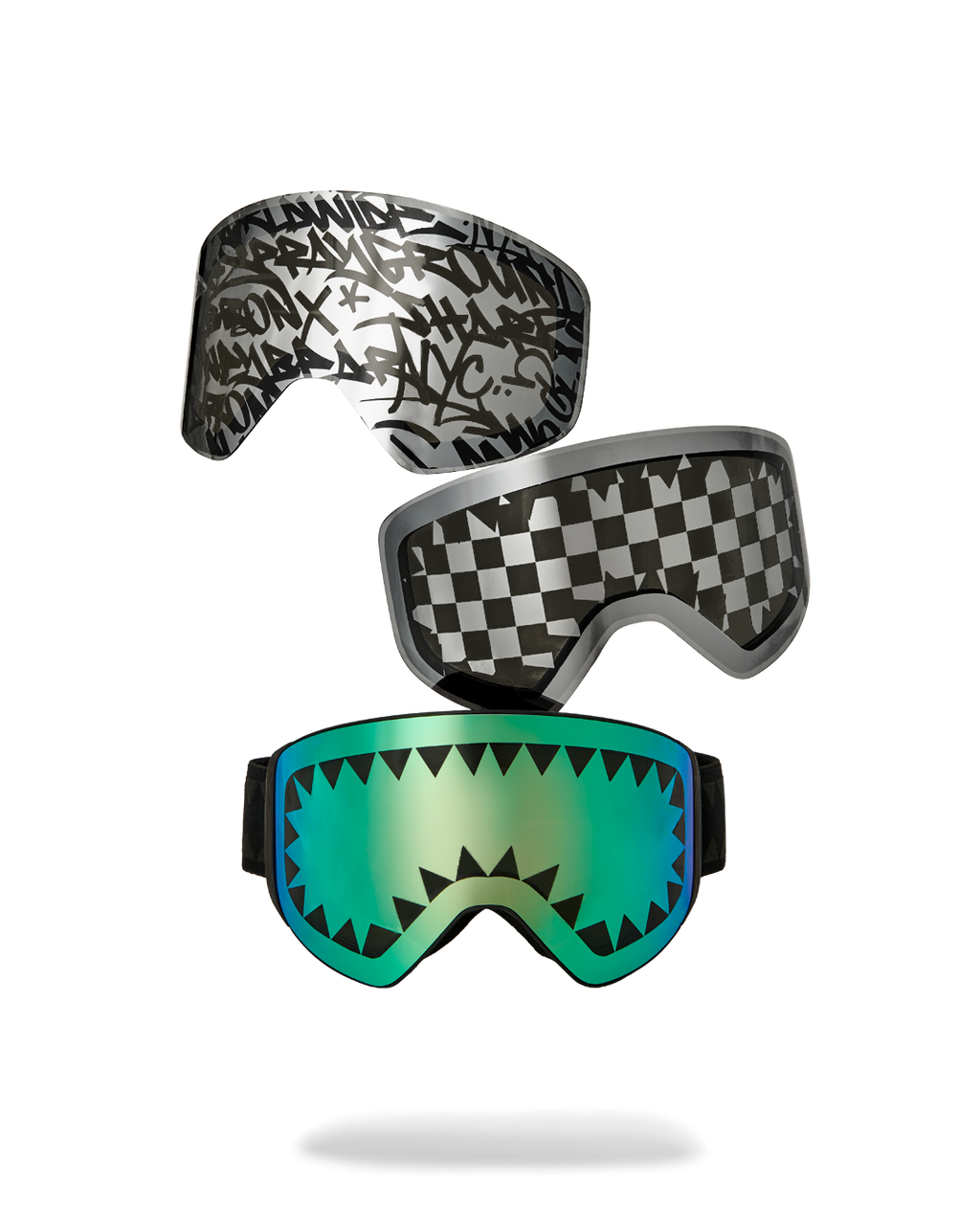 THE STREET MOUNTAIN SKI GOGGLES (INTERCHANGEABLE 3 LENSES)