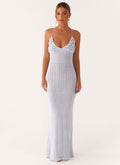 Zara Rose Crochet Maxi Dress - Blue