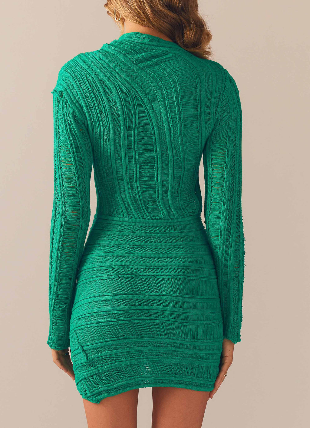 Angels Wing Mini Dress - Jade Green