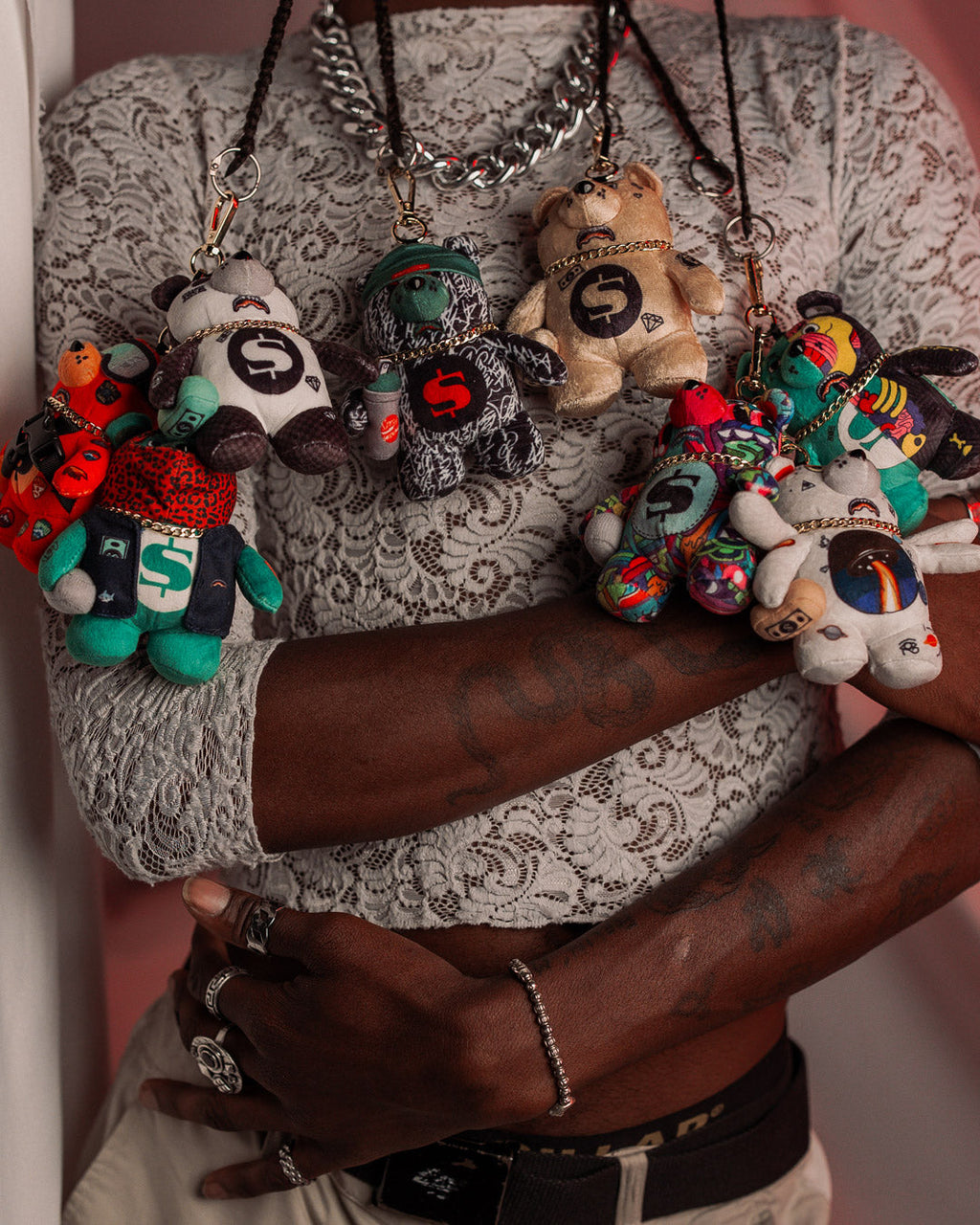 PANDA SKI MASK BEAR KEYCHAIN