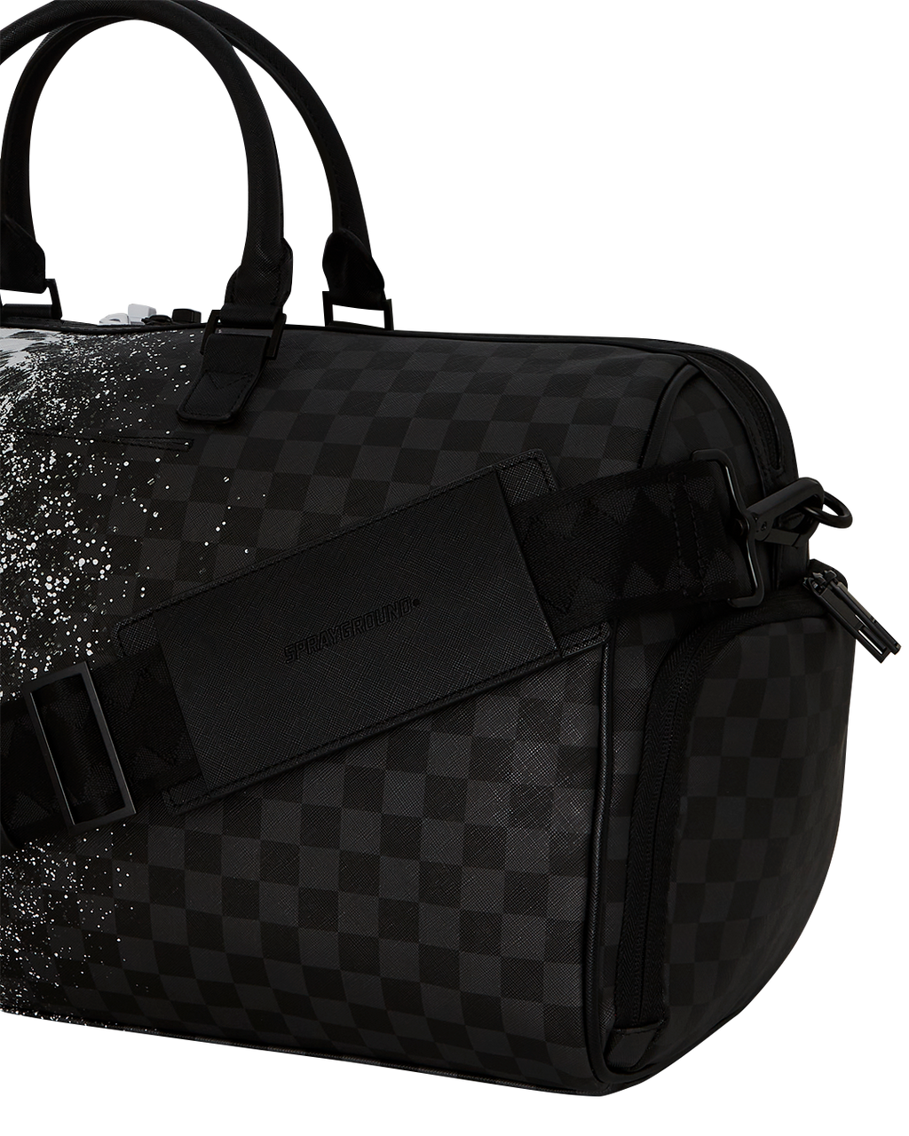 SCRIBBLE DRIBBLE CHECK DUFFLE