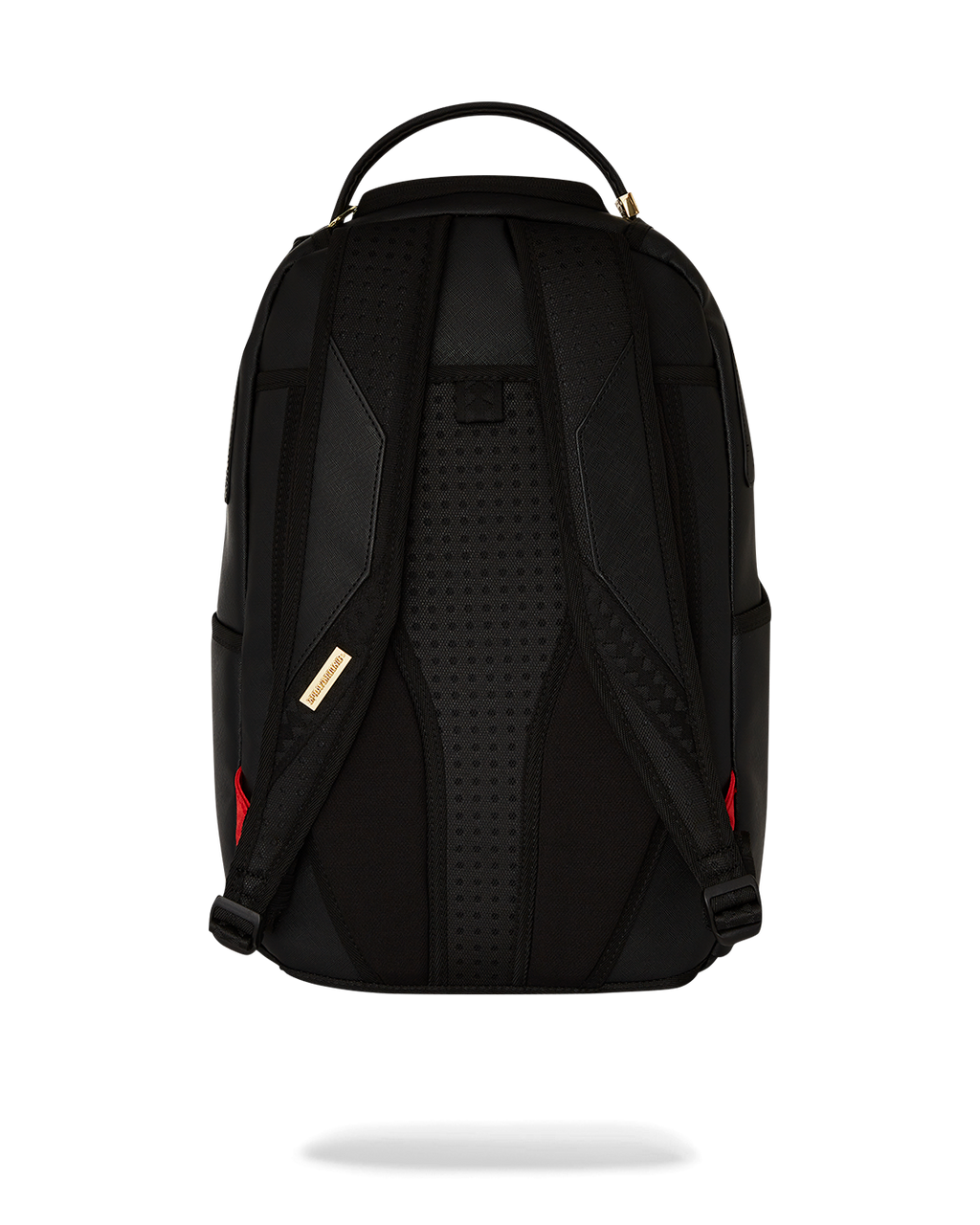 GOLD AND BLACK RACING STRIPES BACKPACK