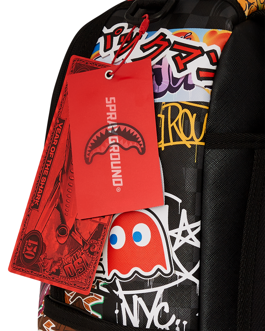 PACMAN LEVELED-UP ART BACKPACK