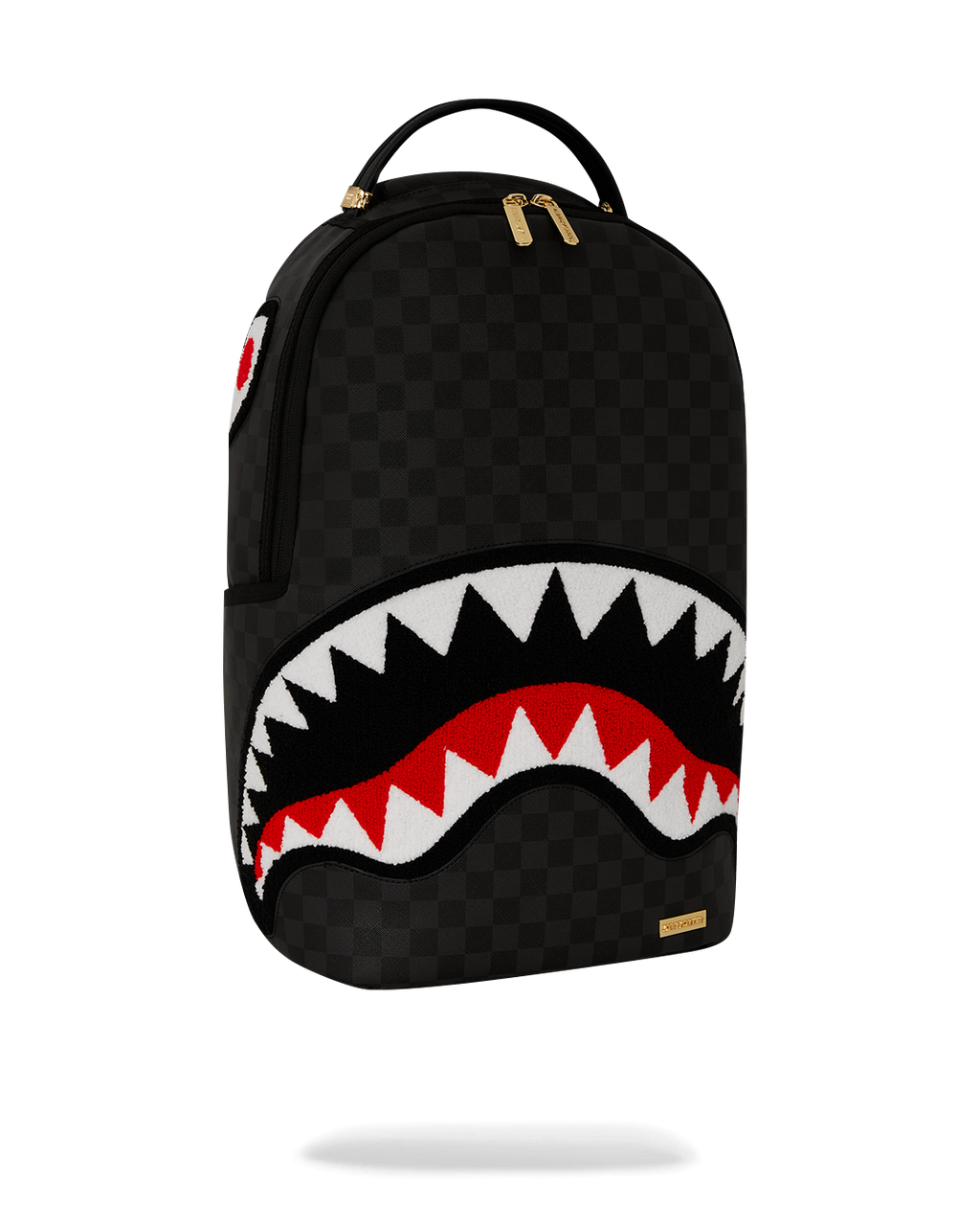 LIGHTS OUT SHARKS IN PARIS CHENILLE SHARK BACKPACK