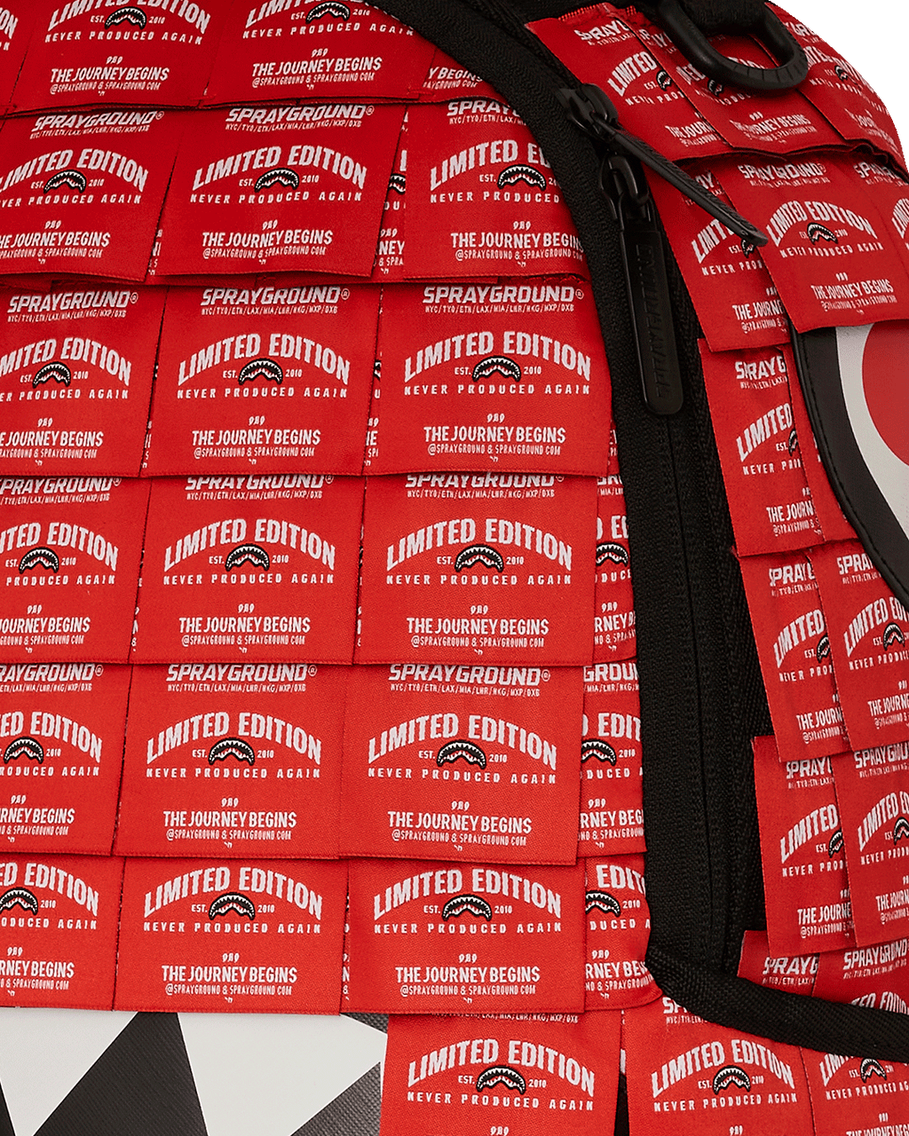 MADE OF WOVEN LABELS SHARK BACKPACK
