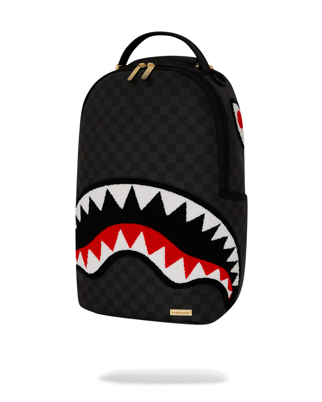 LIGHTS OUT SHARKS IN PARIS CHENILLE SHARK BACKPACK