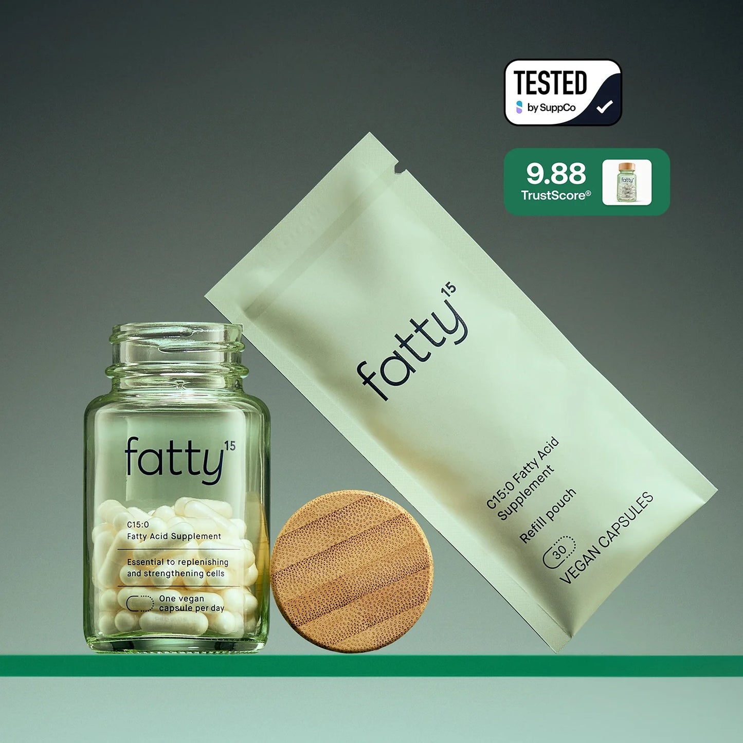 Fatty15 C15:0 Pentadecanoic Acid Healthy Aging Supplement- 3 Month Supply